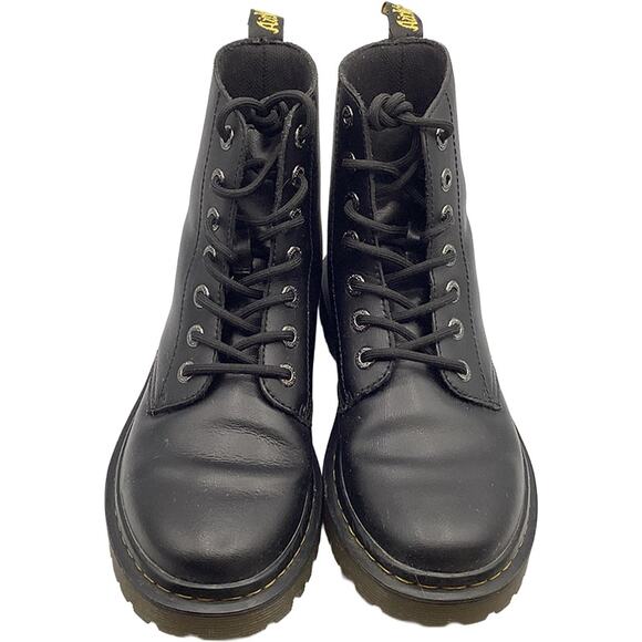 Dr. Martens Luana AW004 Black Leather Lace-Up Boots Docs Women US 8/UK 6/EU 39 - Picture 3 of 7